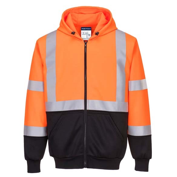 Hi-Vis 2-Tone Zipped Hoodie