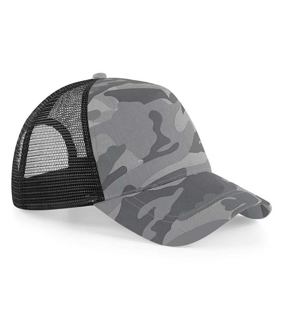 Beechfield Camo Snapback Trucker Cap