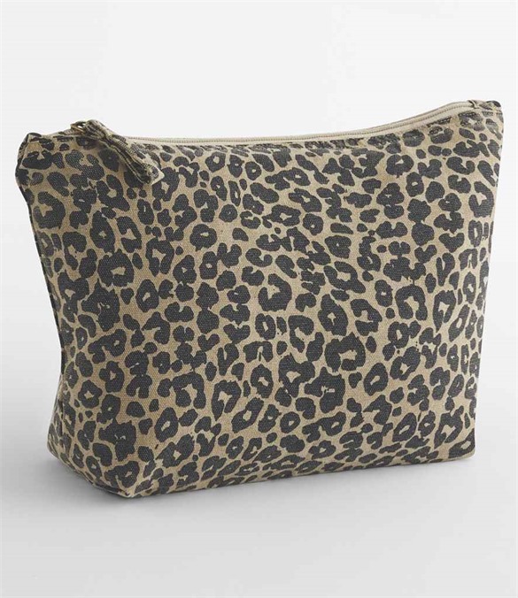 Westford Mill Leopard Print Canvas Accessory Bag