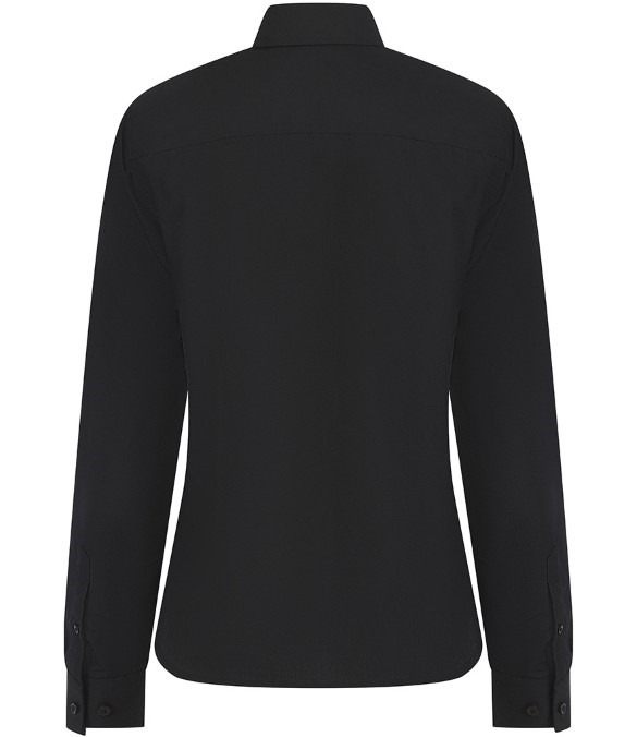 Henbury Ladies Long Sleeved Cotton Feel Coolplus? Shirt