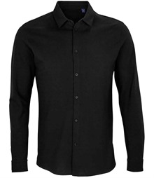 NEOBLU Basile Organic Cotton Long Sleeve Piqué Shirt