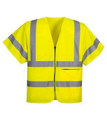 Hi-Vis Half Sleeve Zip Vest