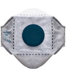 EAGLE FFP2 Valved Carbon Fold Flat Respirator (Pk10)