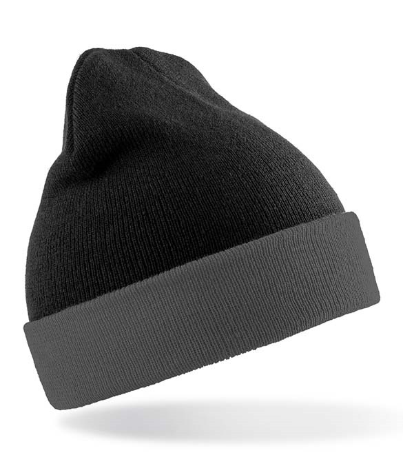 Result Genuine Recycled Black Compass Beanie