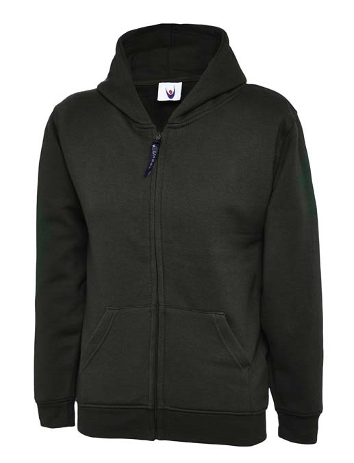 Childrens Classic Full Zip Hooded Sweatshirt